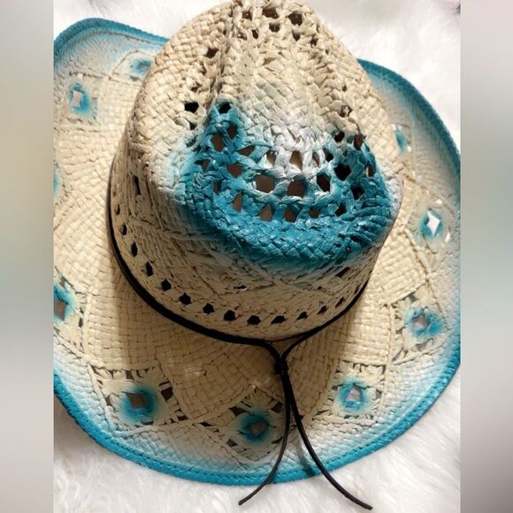 BULLHIDE PURE COUNTRY WESTERN STRAW HAT BEAUTIFUL SIZE L/XL NWOT - Picture 3 of 7